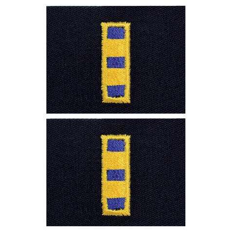 Navy Warrant Officer 2 Embroidered Sew-On Collar Device - Coverall