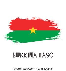 Burkina Faso Flag Splash Design Vector Stock Vector Royalty Free