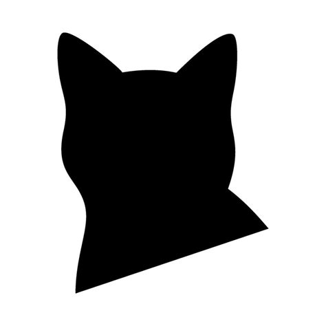 Cat Head Silhouette Illustration On Isolated Background 36273638 Vector