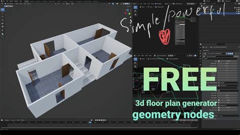 Blender Geometry Nodes 3d Floor Plan Generator Youtube