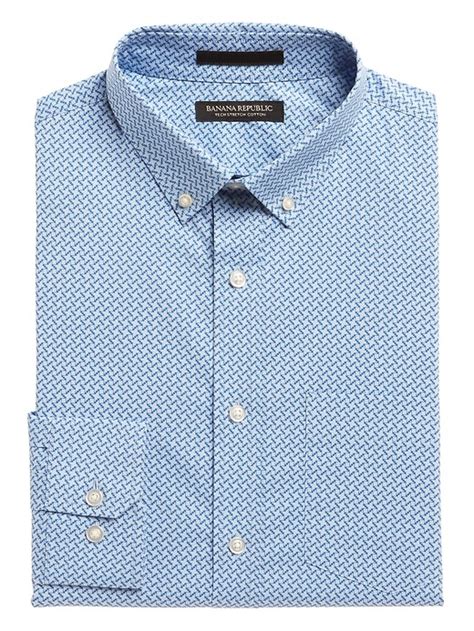 Banana Republic Slim Fit Tech Stretch Cotton Shirt