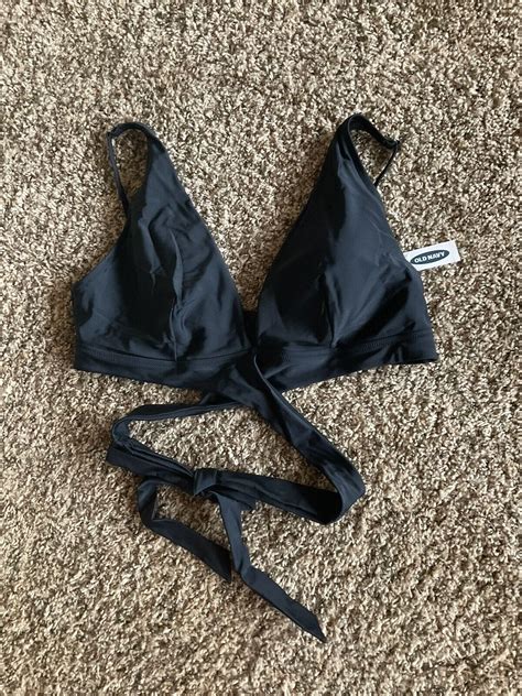 NWT OLD NAVY BIKINI TOP Black Swim Plus XXL No Underwire EBay