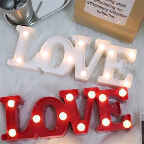 Lumin Ria Abajur Love Luzes Led Enfeite Decora O Amor Unid