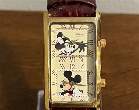 1990s Disney Time Works Mickey Mouse Through The Years Dual Time Watch