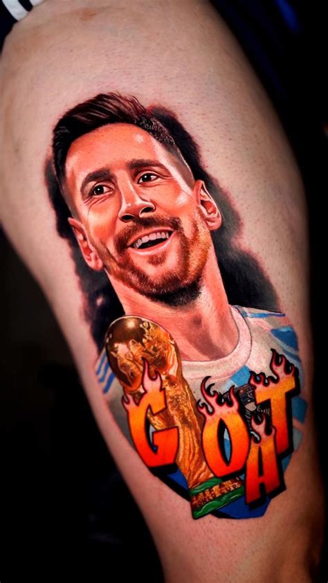 Lionel Messi Tattoo by Pablo Frias in 2023 | Tattoo studio design ...