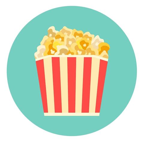 Premium Vector Flat Vector Box Of Tasty Caramelized Popcorn Icon