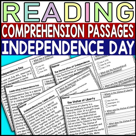 Independence Day Reading Comprehension Passages With Questions