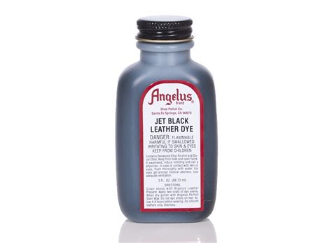 Angelus Dyes And Paint Jet Black 3oz Leather Dye Leather Paint And Dye