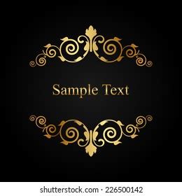 Vector Gold Floral Frame Stock Vector (Royalty Free) 226500142 ...