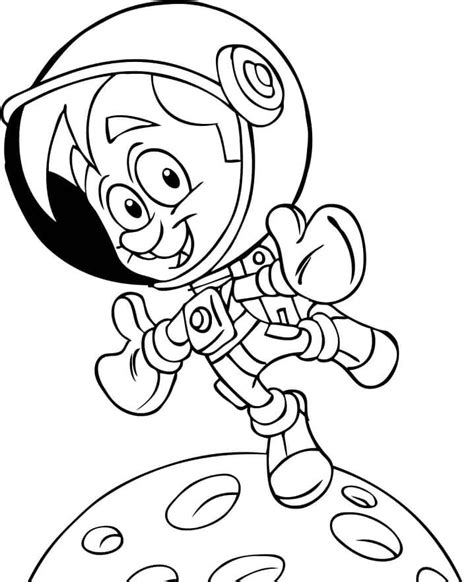 Cartoon Astronaut Coloring Page Free Printable Coloring Pages For Kids