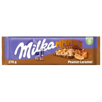 Milka Milk Chocolate With Peanuts In Caramel And Peanut Filling With