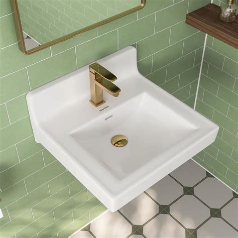 Deervalley 20 In Ceramic Rectangular Wall Mount Bathroom Vessel Sink