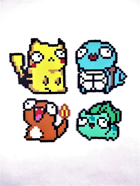 Derpy Pokemon Perlers Pokemon Team Charizard Bulbasaur Pikachu Squirtle