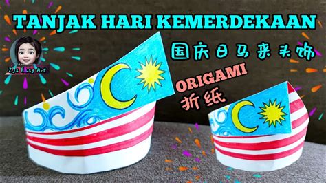 Origami Tanjak Hari Kemerdekaan Kraf Tangan Kebangsaan