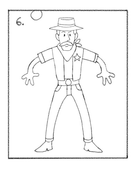 Cowboy Drawing Tutorial | Draw a Cowboy | Drawing Tutorials for Kids