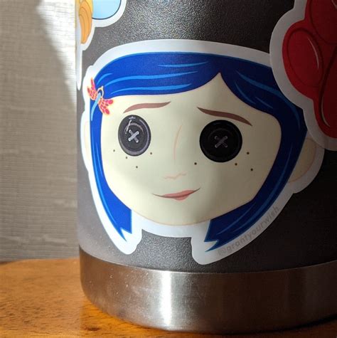 Coraline Sticker Coraline Sticker Button Eyes Coraline Etsy