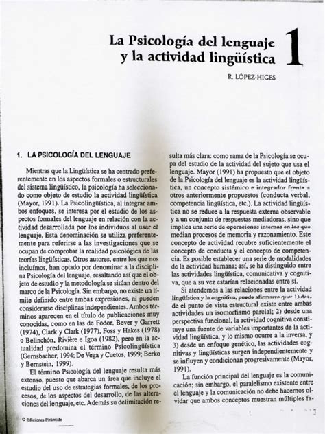 PDF La Psicología Del Lenguaje y La Actividad Lingüística DOKUMEN TIPS