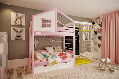 Кровать-домик с игровой зоной “Финляндия”-2 PINK купить за 88200₽ в ...