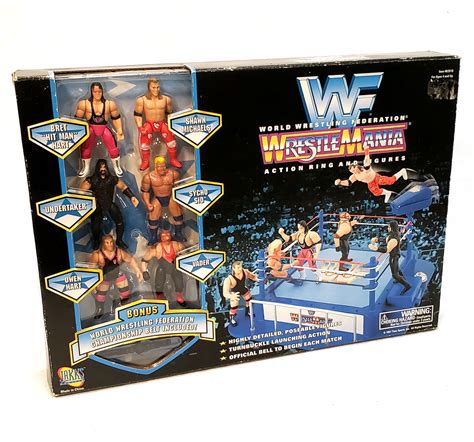 WWF Wrestle Mania Action Ring w/ 6 Figures - SWIT Sports