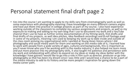 Personal Statement Work 2pptx