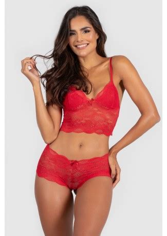 Conjunto Lingerie Perla Rosa Ref P D Kaisan