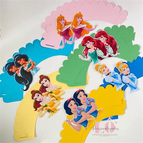 Saia Cupcake Topper Princesas Disney Elo Produtos Especiais