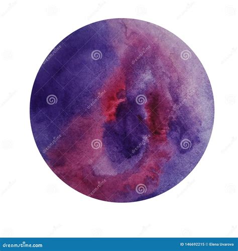 Watercolor Circle Purple Burgundy Stock Illustration Illustration Of