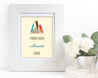 I Have Lived A Thousand Lives Quote Etsy