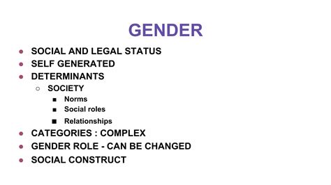 Difference Between Sex And Gender Ppt