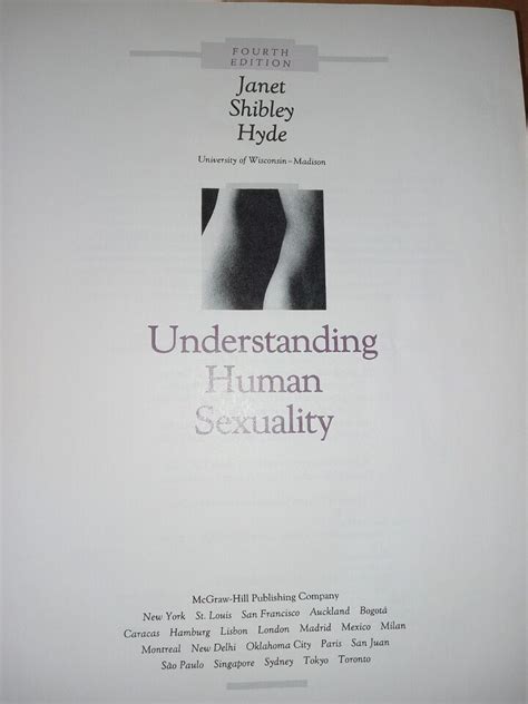 Understanding Human Sexuality 4th Edition Hardcover Good Ebay