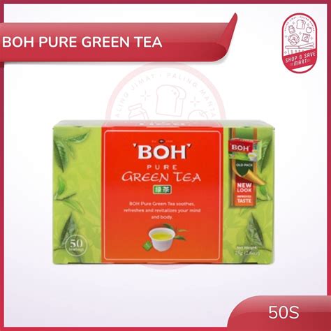 Boh Pure Green Tea Bag 50s Boh Uncang Teh Hijau Shopee Malaysia