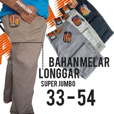 Jual Celana Panjang Pria Chino Big Size Super Jumbo Bahan Chinos Melar