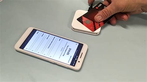 Using Square Mobile Phone And Contactless Card Reader In Action Youtube