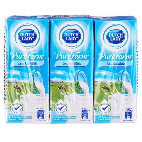 Dutch Lady Purefarm Milk Low Fat 6x200ml Shopifull