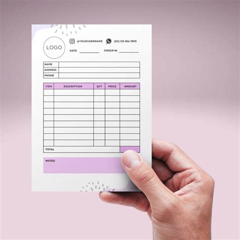 Editable Order Form Template Modern Printable Order Form Etsy