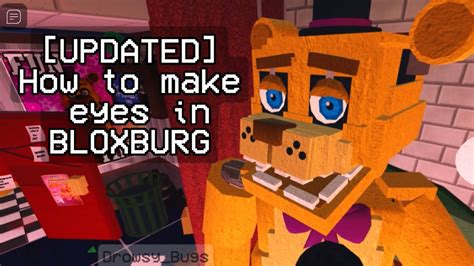 How To Make Fnaf Animatronic Eyes In Bloxburg Updated Youtube