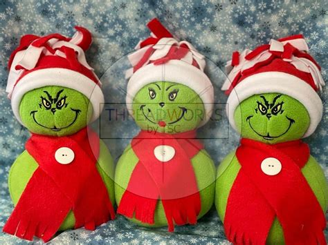 Greenies Snowmansnowballs With Pattern Etsy