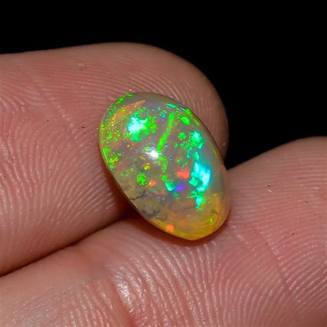 ETHIOPIAN Fire OPAL AMAZING 2 00 Carat Gemstone Cabochon Etsy