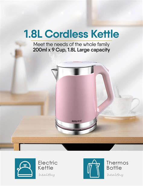 Sonashi Litres Stainless Steel Cordless Kettle Skt Good Price