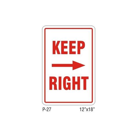 Keep Right Sign