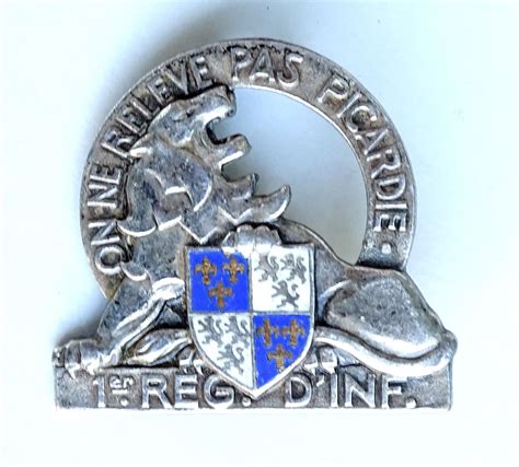 Insigne 1 Régiment d Infanterie Delannoy Arthus Bertrand