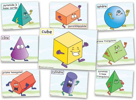 Les Solides Et Leurs Patrons Formes En 3d Math For Kids Math