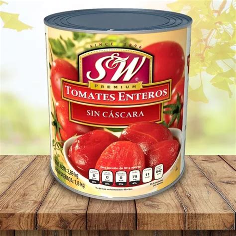 Tomates Enteros Sin Piel Lata De 2 89 Kg Sw Premium 6 Latas Meses Sin