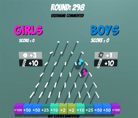 TikTok Live Interactive Boy Vs Girl Plinko By LiveLTD