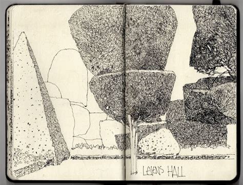 Ian Sidaway Fine Line Levens Hall Topiary Sketch Book Sketchbook