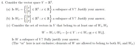 Solved Consider The Vector Space V R A Is Chegg