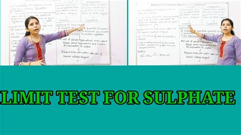 LIMIT TEST FOR SULPHATE PHARMACEUTICAL INORGANIC CHEMISTRY UNIT 1