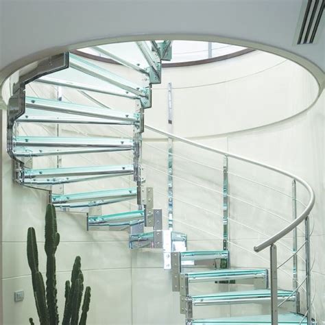 Modern Villa Premade Indoor Customize High End Quality Spiral Stairs