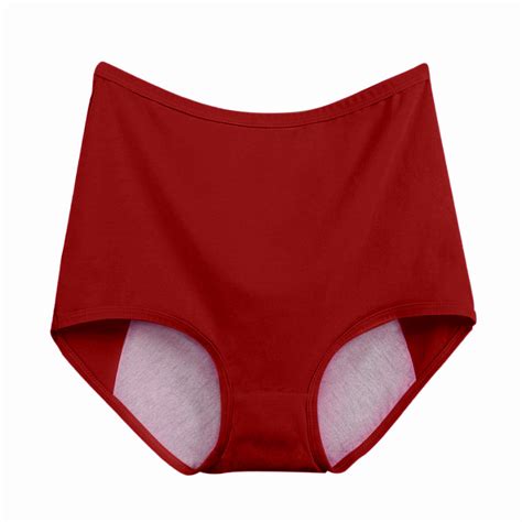 Womens Plus Size Menstrual Period Leak Proof Panties Cotton Briefs Underwear