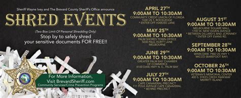 Brevard County Sheriff S Office Shred Event Calendar Vieravoice